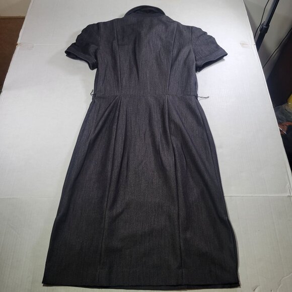Calvin Klein Gray Button-Up Denim Collared Dress NO SIZE TAG See Measurements - Picture 6 of 6